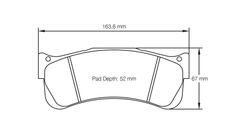 Pagid Race Pad Set 8087 RST5 2488 In 25mm