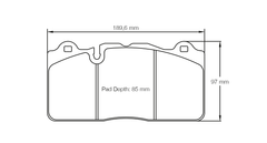 Pagid Race Pad Set 8091 RSC2 Brembo; Ferrari, Corvette