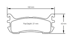 Pagid Race Pad Set 8129 29 Spec Miata [Nb] Rear