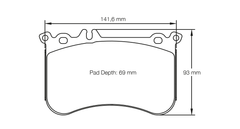 Pagid Race Pad Set 8188 RSL1 AMG