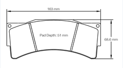 Pagid Race Pad Set 8233 RST1 AP Same As 8222 W.O. Lug