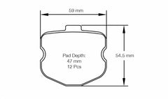 Pagid Race Pad Set 8240 29 Front Corvette C6 Z06 Front 12 Pads Per Set