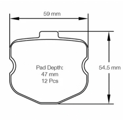 Pagid Race Pad Set 8240 R1 Rear Corvette C6 Z06 Rear 8 Pads Per Set