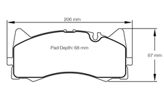 Pagid Race Pad Set 8257 29 AMG GTs Front With Akebono Caliper