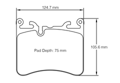 Pagid Race Pad Set 8270 RSC1 Mclaren 720, 600Lt, Senna Rear