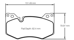 Pagid Race Pad Set 8278 RSL1 C8 Corvette