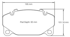 Pagid Race Pad Set 8286 RSC1 Porsche 992 Turbo Front