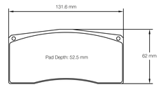Pagid Race Pad Set 8287 RSL19 Porsche 992 GT3 Cup