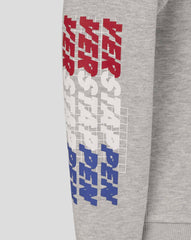 Red Bull Racing F1 Kid's Max Verstappen Sleeve Graphic Pullover Hoodie - Youth Grey