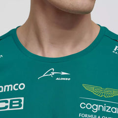 Aston Martin Cognizant F1 Men's Fernando Alonso Team T-Shirt- Green