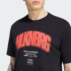 Audi Formula One Men's Team Nico Hulkenberg Graphic T-Shirt - Black