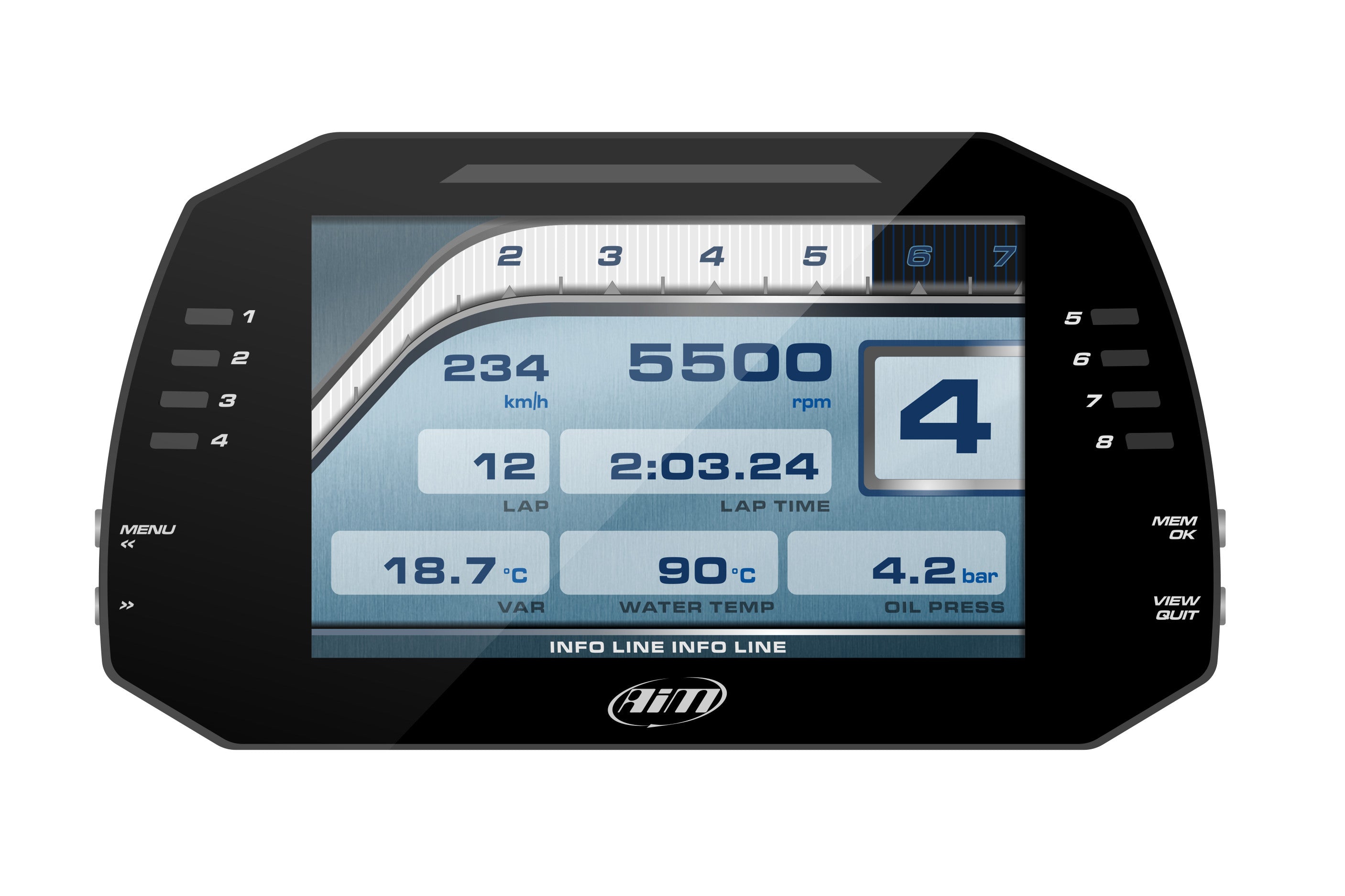 SSS..です。　AiMY AIM-HD01(GY) GRAY MX Series Dash Display Data Logger - Aim Technologies