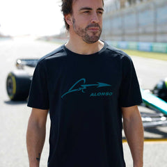Aston Martin Cognizant F1 Kimoa Fernando Alonso Men's Lifestyle T-Shirt - Black