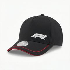 Formula 1 Tech Collection F1 Kids Large Logo Baseball Hat- Black/Red