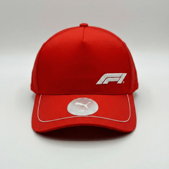 Formula 1 Tech Collection F1 Kids Large Logo Baseball Hat- Black/Red