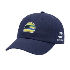 Ayrton Senna F1 Helmet Washed Hat - Navy