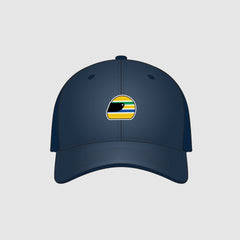 Ayrton Senna F1 Helmet Washed Hat - Navy