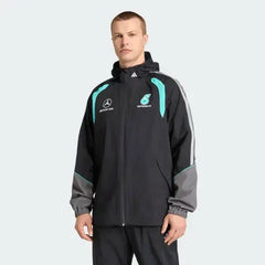 Mercedes - AMG Petronas Formula One Men's Mechanics Rain Jacket - Black