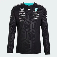 Mercedes - AMG Petronas Formula One 2026 Men's Team Long Sleeve Jersey T-Shirt - Black/White