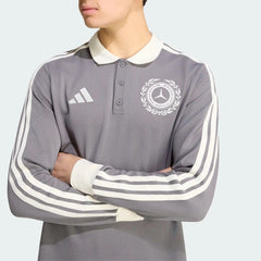 Mercedes - AMG Petronas F1 Men's Silver Arrows Long Sleeve Icon Polo Shirt - Gray
