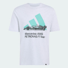 Mercedes - AMG Petronas Formula One Men's Team Graphic T-Shirt - Light Grey/Semi Mint Rush
