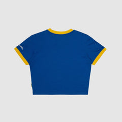 Ayrton Senna F1 Women's Legacy Crop T-Shirt - Blue/Yellow