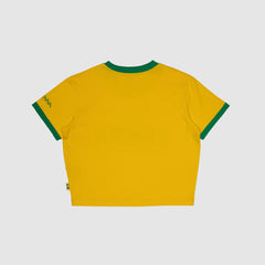 Ayrton Senna F1 Women's Legacy Crop T-Shirt - Blue/Yellow