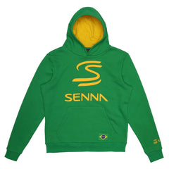 Ayrton Senna F1 Legacy Pullover Hoodie - Blue/Green/Yellow