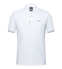Alfa Romeo Racing F1 Small Logo Pique Polo Shirt - White/Black/Blue/Red
