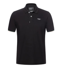 Alfa Romeo Racing F1 Small Logo Pique Polo Shirt - White/Black/Blue/Red