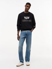 Cadillac F1 Racing Large Shield Graphic Crew Neck Sweatshirt - Black