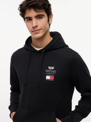 Cadillac F1 Racing Small Shield Logo Hoodie - Black