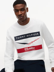 Cadillac F1 Racing Chevron Crew Neck Sweatshirt - White