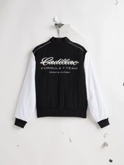 Cadillac F1 Racing Script Varsity Jacket - Black