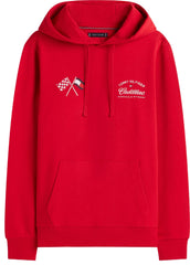 Cadillac F1 Racing Varsity Graphic Hoodie - Red/White