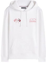 Cadillac F1 Racing Varsity Graphic Hoodie - Red/White