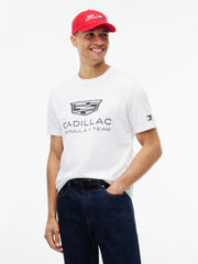 Cadillac F1 Racing Large Shield T-Shirt - Black/White