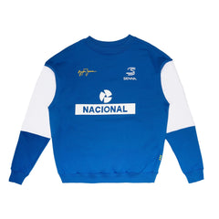 Ayrton Senna F1 Nacional Crew Sweatshirt - Blue