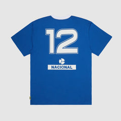 Ayrton Senna F1 #12 Nacional Ringer T-Shirt - Blue