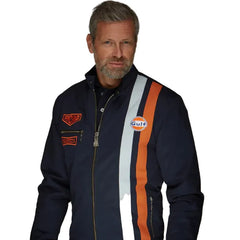 GrandPrix Originals Men's Roadmaster Cotton Jacket - Navy/Sand