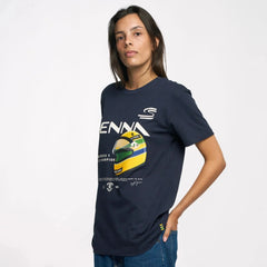 Ayrton Senna F1 Graphic #12 T-Shirt - Navy/Blue