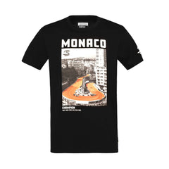 Ayrton Senna F1 Monaco Circuit Graphic T-Shirt - Black