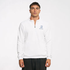 Ayrton Senna F1 Legacy 1/4 Zip Fleece  - Navy/White