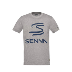 Ayrton Senna F1 Men's Legacy Logo T-Shirt - Navy/White/Gray Marble