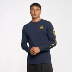 Ayrton Senna F1 Men's Legacy Long Sleeve T-Shirt - Navy/White