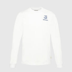 Ayrton Senna F1 Men's Legacy Long Sleeve T-Shirt - Navy/White