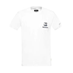 Ayrton Senna F1 Men's Legacy Pocket T-Shirt - Navy/White