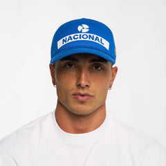 Ayrton Senna F1 Nacional Replica Baseball Hat - Blue