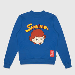 Ayrton Senna F1 Senninha Oversized Sweatshirt - White/Blue