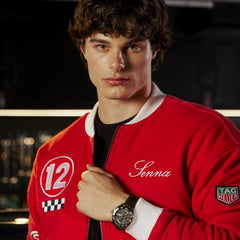 Ayrton Senna F1 x Tag Heuer Varsity Jacket - Red
